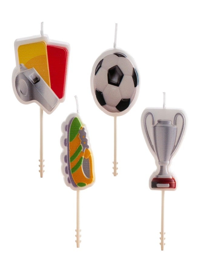 Dekora, Soccer-Themed Birthday Candles, Cake Candles Birthday, Ideal for Sports Fans Celebrations, 8 CM - Image 1